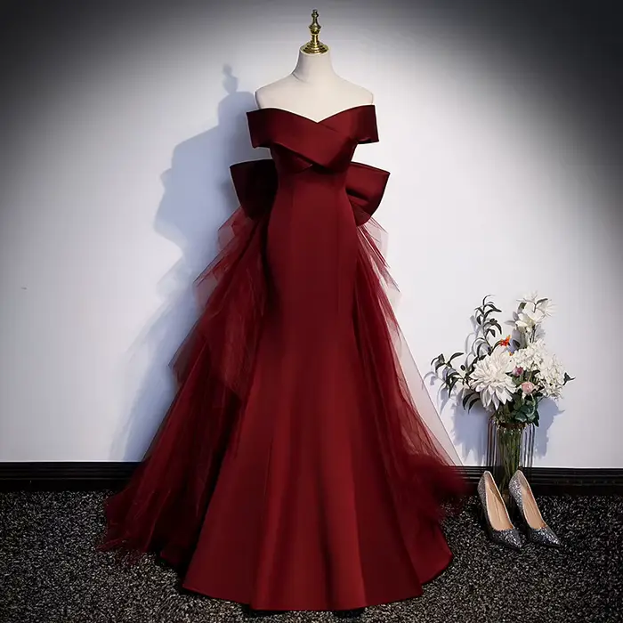 Robes de Quinceanera sirène avec grand nœud, robes de soirée initiées élégantes, fête de princesse d