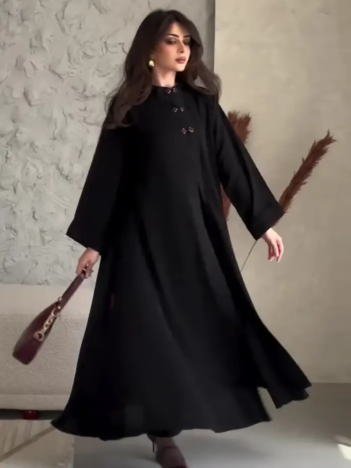 Robe de soirée noire vintage longue en polyester avec dentelle élégante pour femme style fête traditionnelle automne hiver