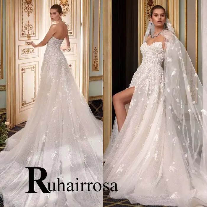 Robes de mariée Ruhair Bohe Sweetheart pour la mariée