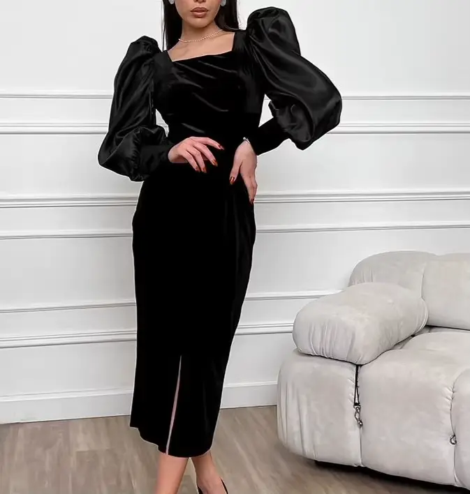 Robe moelleuse à ajustement droit