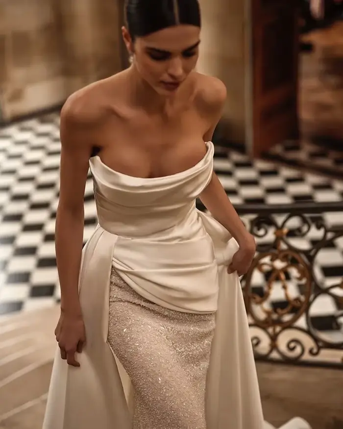 Robes de mariée sirène à paillettes pour la mariée 2026