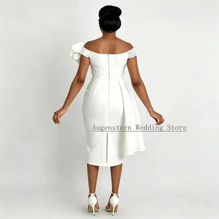 Robe de mariée fourreau/colonne courte