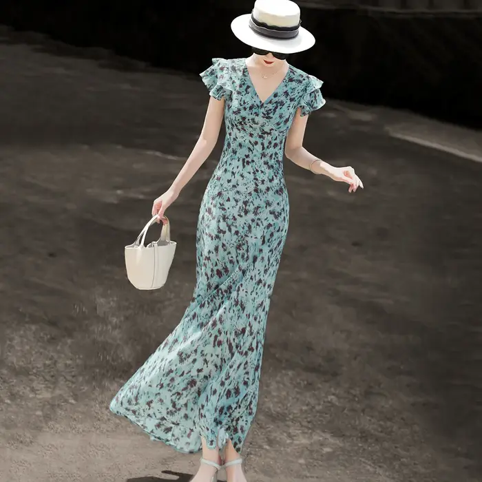 Nouvelle Robe d'été MEXCOCO à Motifs Floraux Français