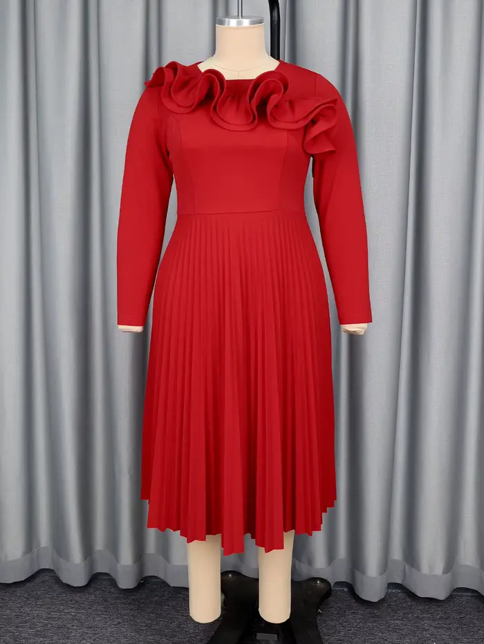 Robe trapèze rouge élégante pour femmes