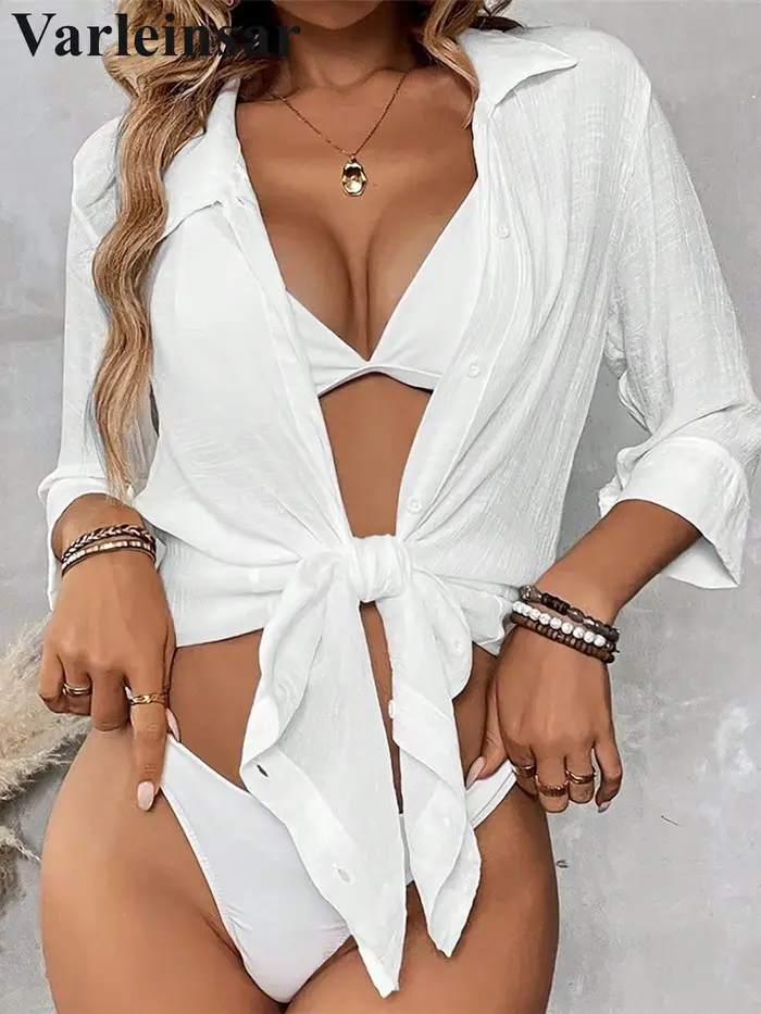 XS - XL Sexy été 3D fleur en mousseline de soie Sarong paréo plage couvrir robe