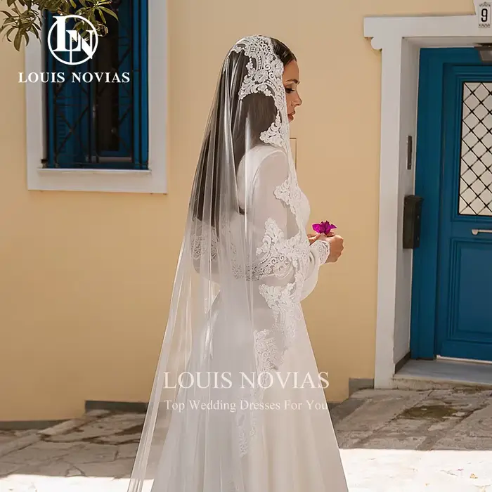LOUIS NOVIAS – robe de mariée trapèze en Satin pour femmes