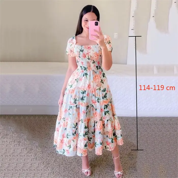 Robe Longue à Fleurs pour Femme