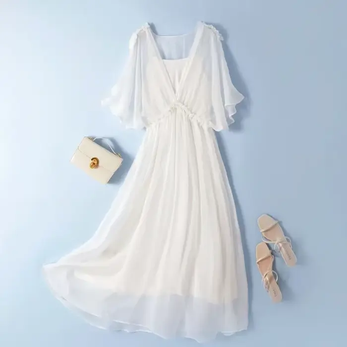 Injfur s-Robe mi-longue élégante pour femmes, robes décontractées de haute qualité, nouvelle mode, é