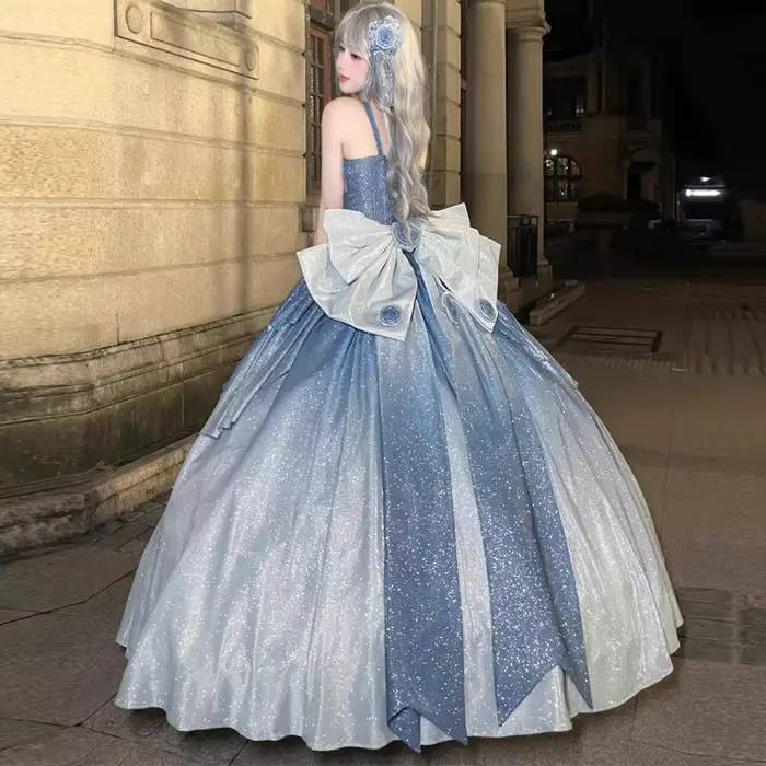 Robe de Princesse Élégante pour Femmes Occasions Spéciales Soirées de Gala Mariages Cérémonies Formelles Bleu Marine Violet Noir Vert