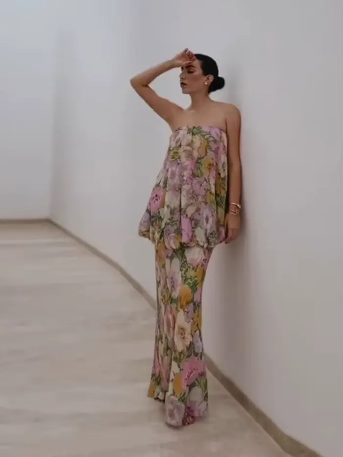 Robe Maxi d'été sans bretelles pour femmes