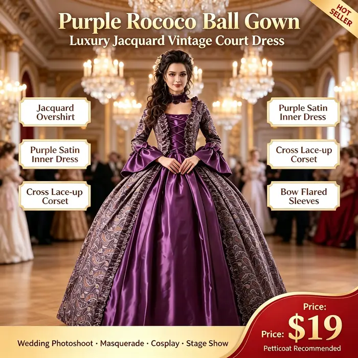 Robe de Cour Luxueuse Géorgienne Élégante avec Décolleté Mon Amour et Volants pour Quinceanera et Autres Occasions Spéciales