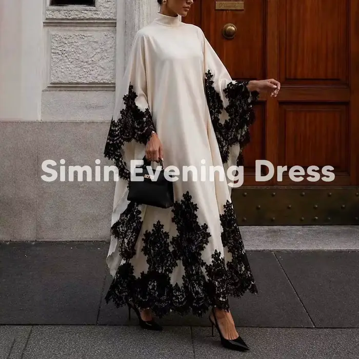 Robe de soirée élégante Simin à col montant