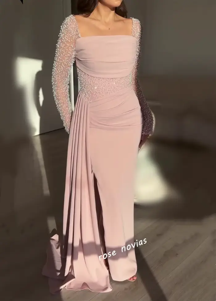 Robe longue classique à paillettes personnalisées