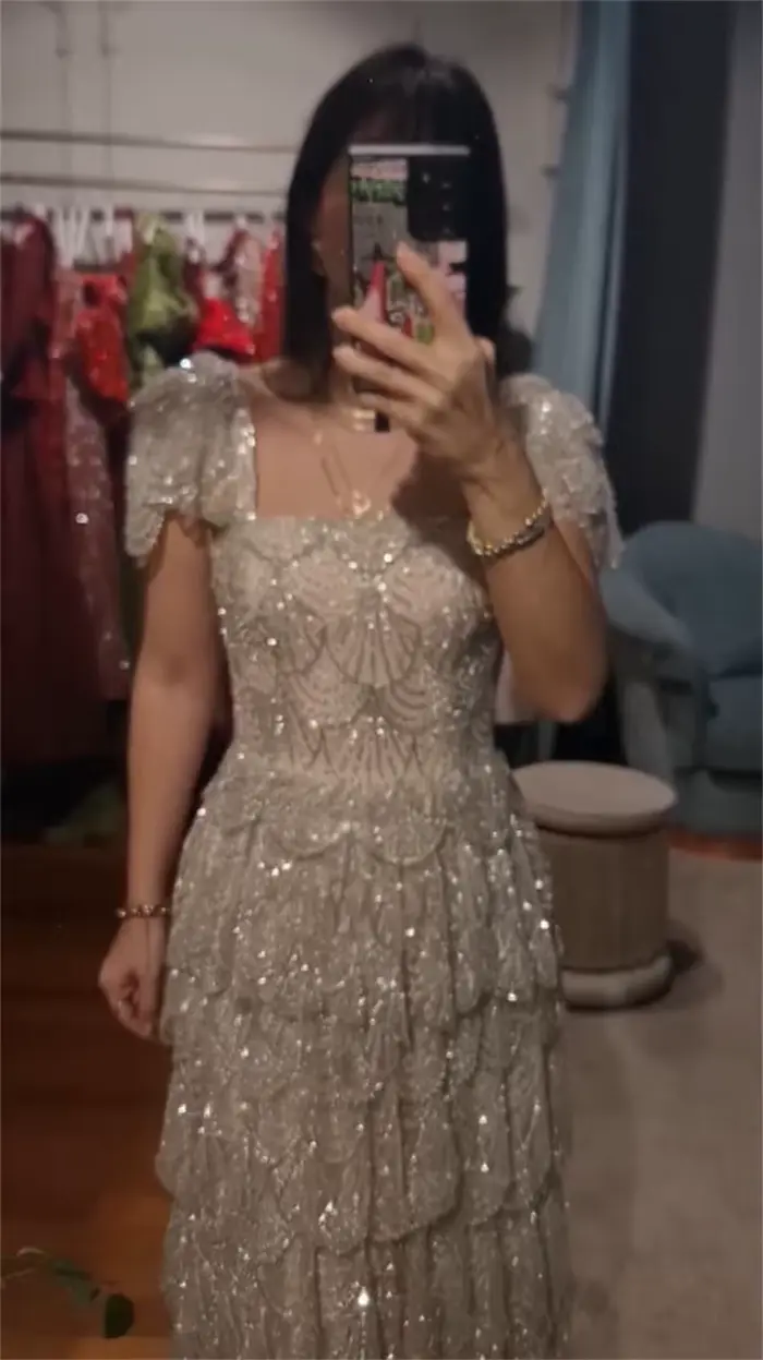 FATAPAESE Haute Couture robe perles exquises pierres à plusieurs niveaux robes de bal de soirée de luxe arabe dubaï