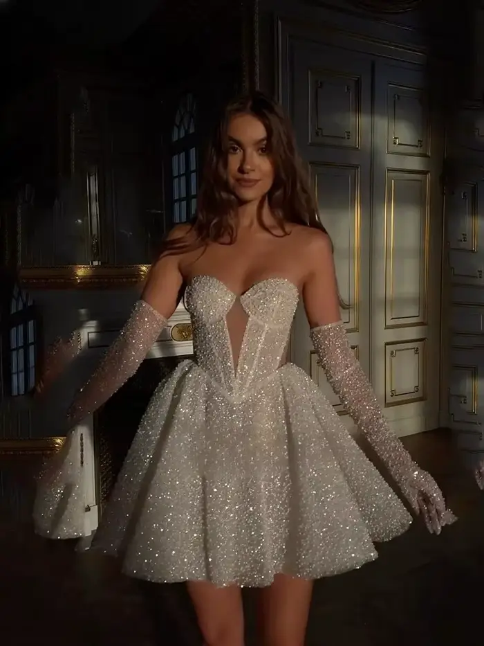 Robe de soirée courte pour femme