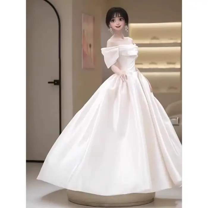 Robe de mariée légère en Satin