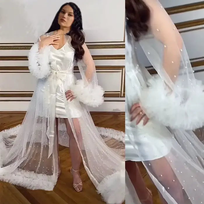 Robe de mariée à volants, séance Photo, perles, femmes enceintes, Robe de photographie, bal de promo