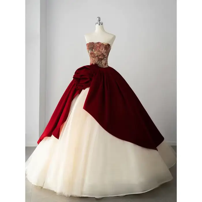 Robe de mariée sans bretelles