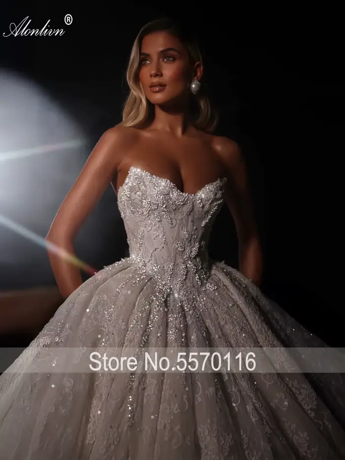 Alonlivn – robe de mariée en dentelle haut de gamme