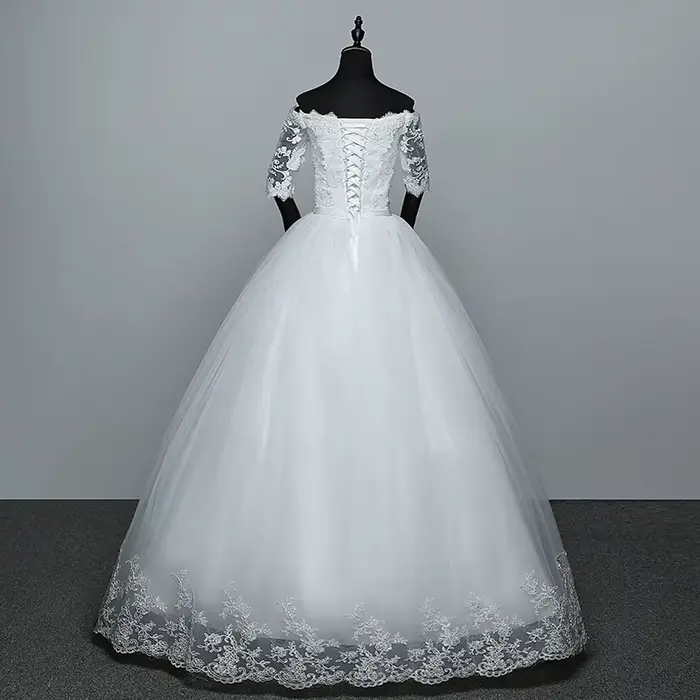 Robe de Mariée en Dentelle Brodée