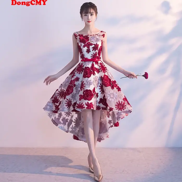 DongCMY – Robe De demoiselle d'honneur bordeaux