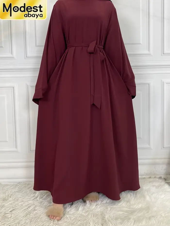Abaya modeste Ramadan Musulman De Mode Maxi Robe turquie Caftan vêtements islamiques