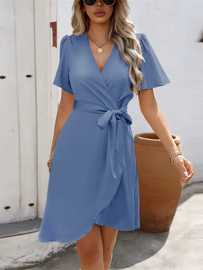 Robe Courte Décontractée d'Été pour Femme