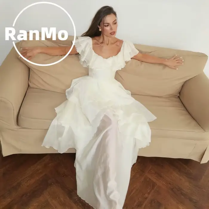 Robe de soirée élégante Ranmo 2026 en mousseline de soie