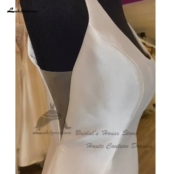 Yanshmigown-Robe de Mariage Élégante en Satin pour Femme