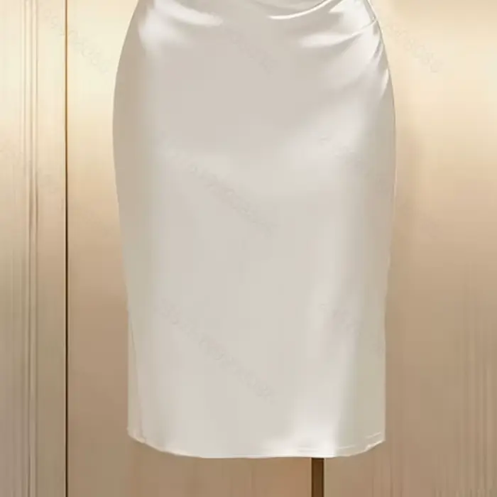 Robe d'été élégante sans manches polyester satinée à la mode pour femmes occasions estivales