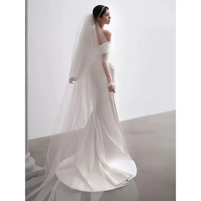 Robe De mariée sirène en Satin De luxe