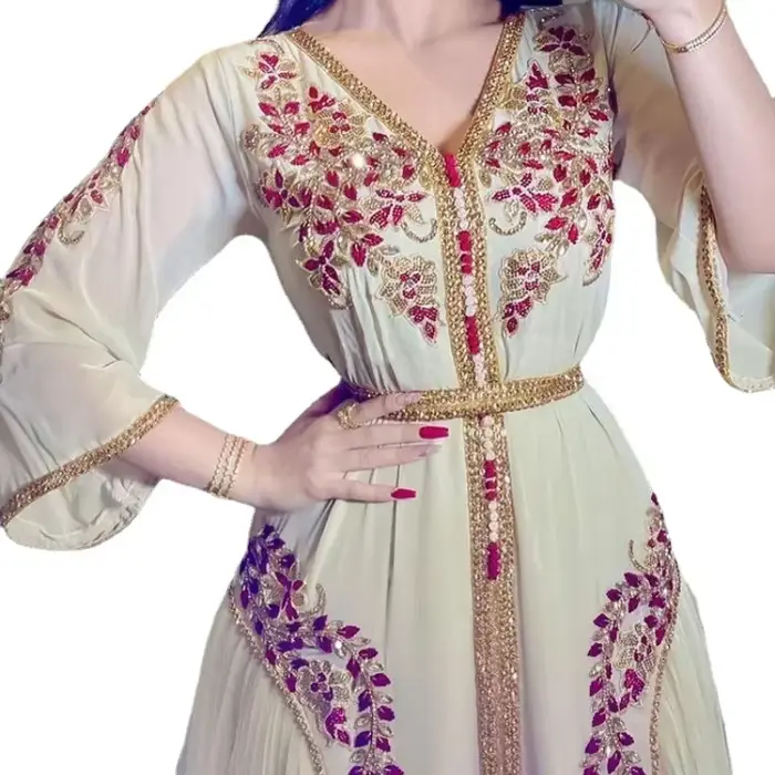 Robe musulmane de luxe pour femmes, élégante abaya pour soirées islamiques, jalabiya traditionnelle pour Ramadan et Eid, caftan turc marocain pour occasions spéciales