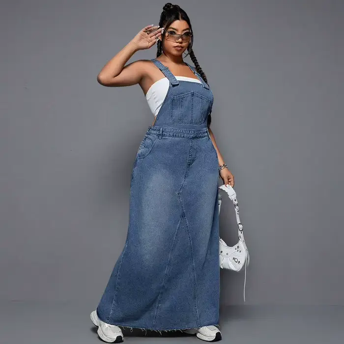 Robe Salopette en Jean pour Femme