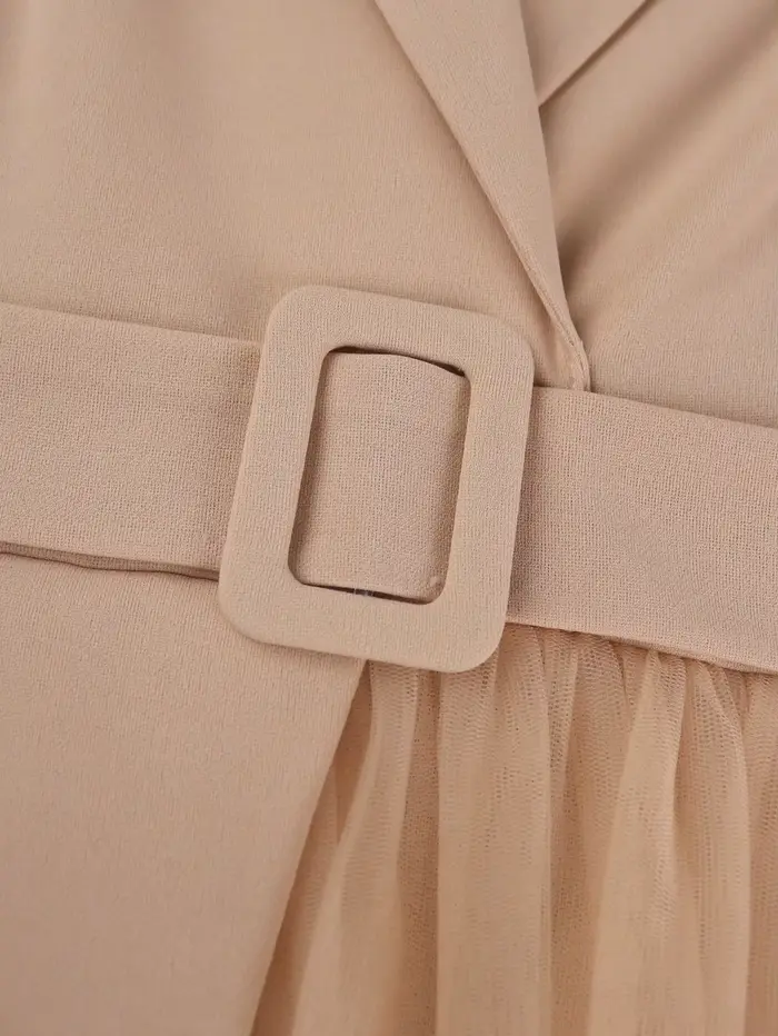 Robe élégante kaki grande taille avec jupe en tulle superposée pour femmes occasions formelles et événements spéciaux