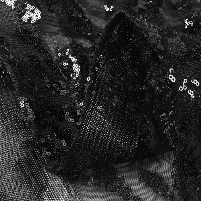 Robe de soirée transparente sexy à paillettes en V profond