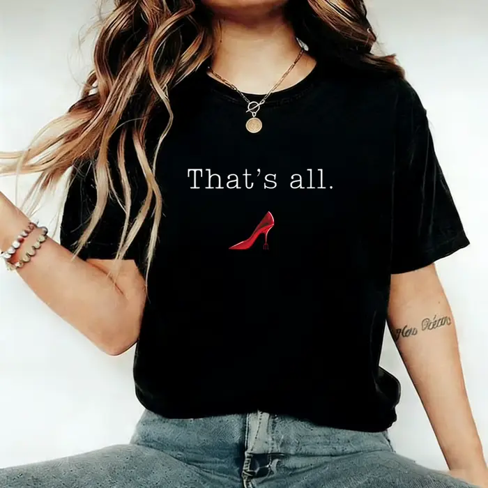 T-shirt vintage "The Devil Wears That's All" pour femmes juniors citations de Miranda Priestly hauts en coton polyester mode décontractée tendance