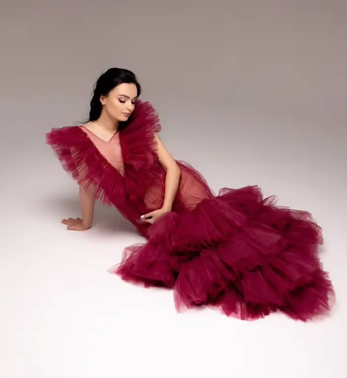 Robe Maxi Bordeaux pour ALTERPhotoshoot