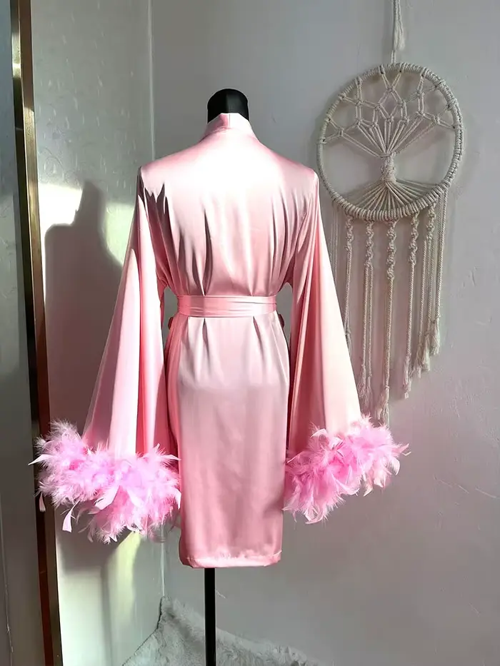 Robe courte en Satin de soie