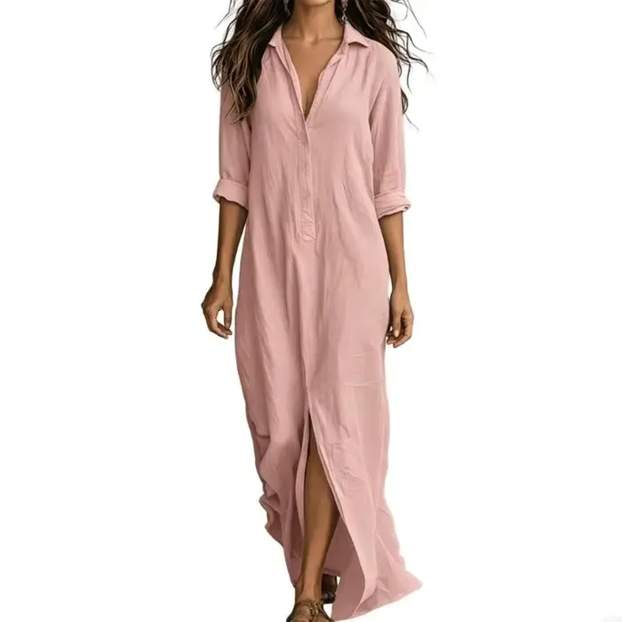 Robe Bohème Décontractée Polyester Longueur au Sol Femme Occasions Spéciales Blanc Bleu Brun Kaki Rose Noir Vert