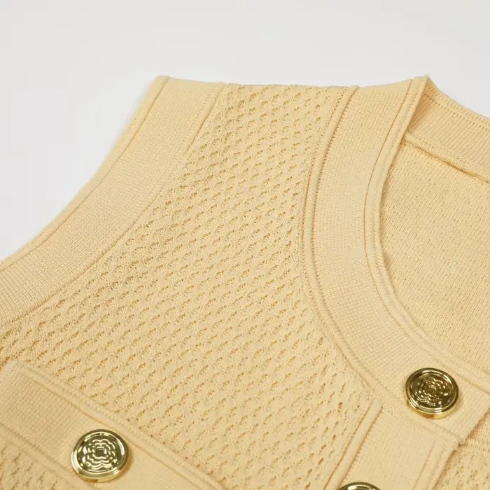 Robe longue trapèze élégante pour femmes, nouvelle mode d'été 2023, col en v, sans manches, ajustée à la taille, gilet en tricot