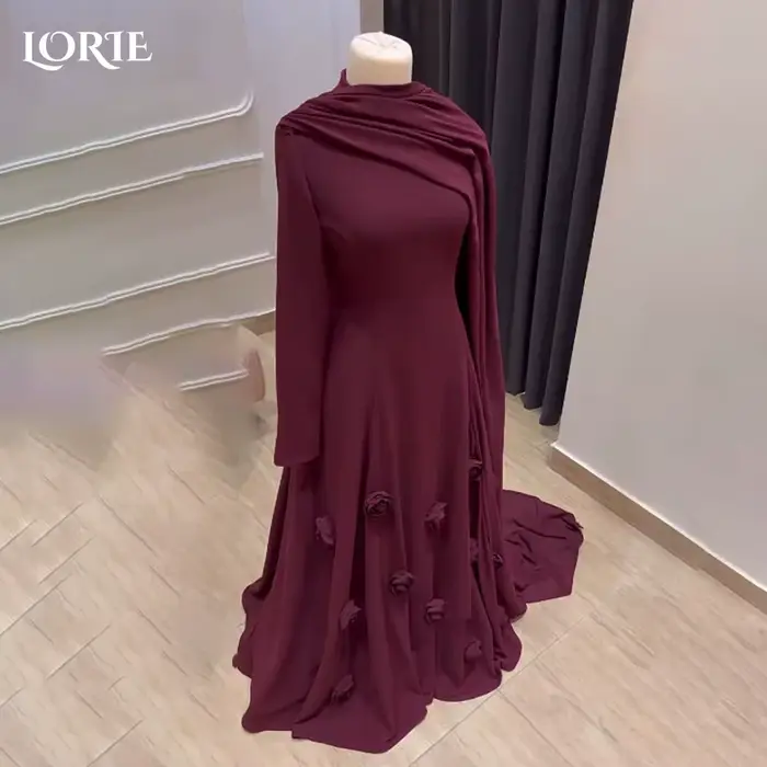 Robe de soirée LORIE en polyester sirène avec décolleté en V pour femmes, élégante et personnalisable pour diverses occasions festives