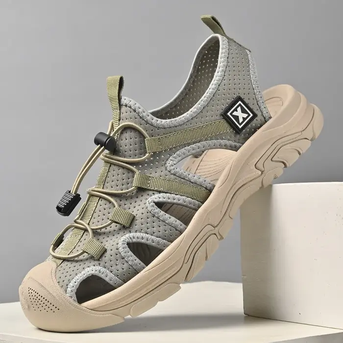 Sandales faites à la main hommes chaussures d'été respirantes homme en plein air hommes sandales ant