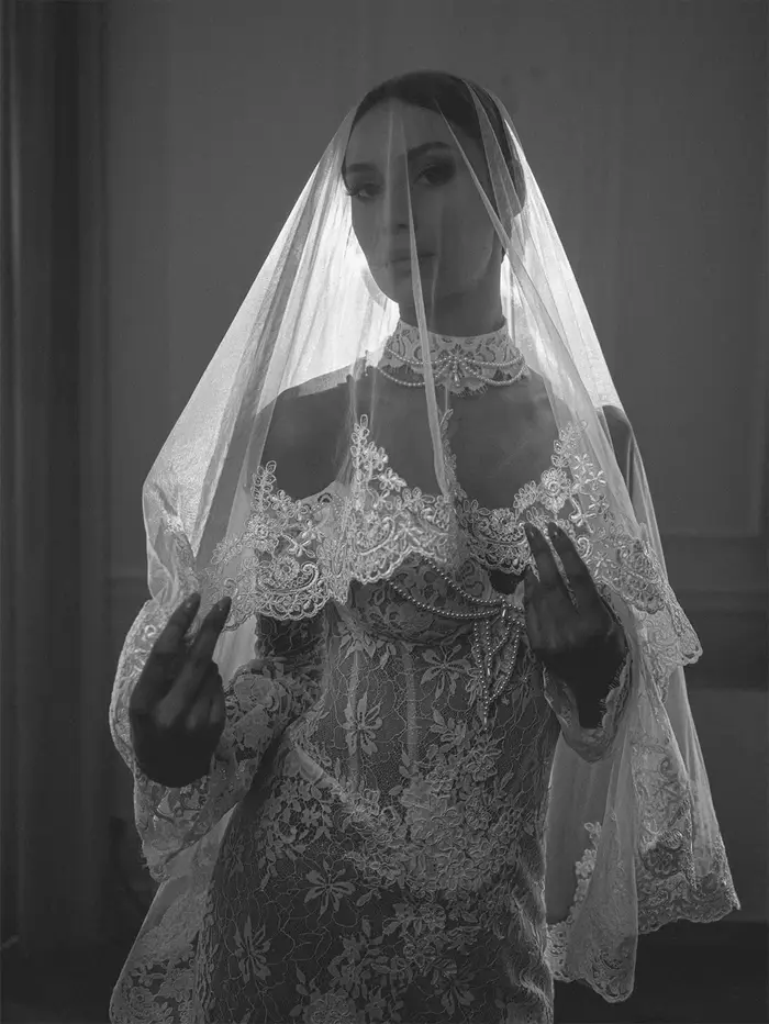 Kyoto – robe de mariée en dentelle florale blanche, personnalisée, épaules dénudées, manches longues, robes de soirée sirène exquises