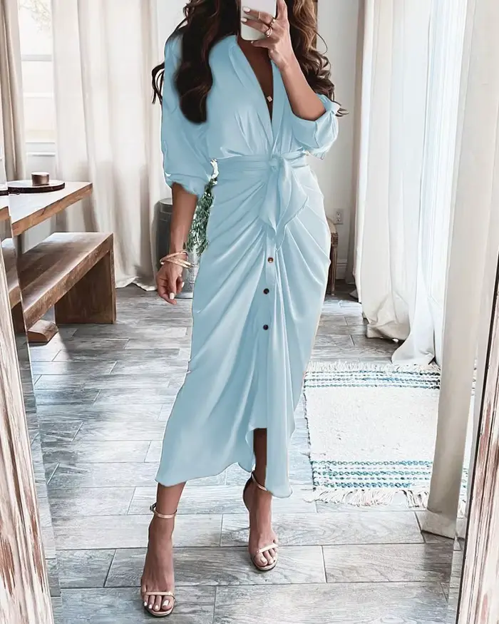 Robe chemise pour femme