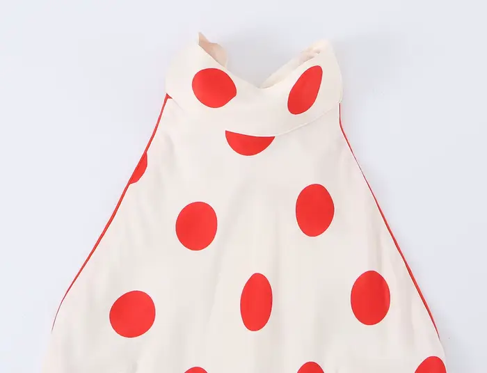 Robe longue à pois pour femme