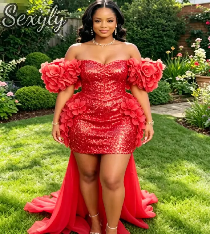 Robes de bal courtes à paillettes dorées scintillantes pour filles noires