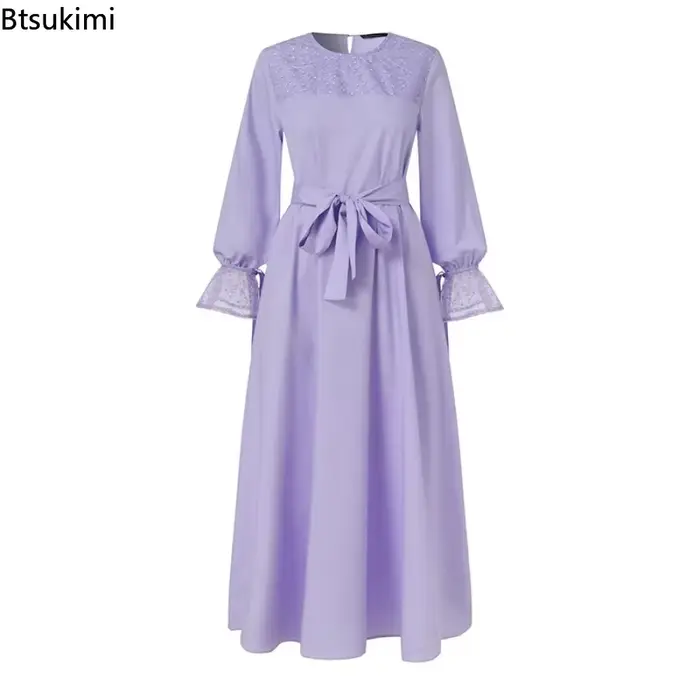Robe abaya élégante en polyester et coton pour femmes, caftan marocain, mode musulmane, vêtements islamiques, pour soirées, cérémonies et occasions spéciales