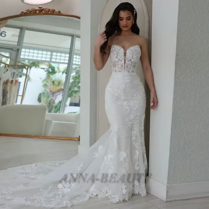 Anna classique bretelles robes De mariée pour les femmes