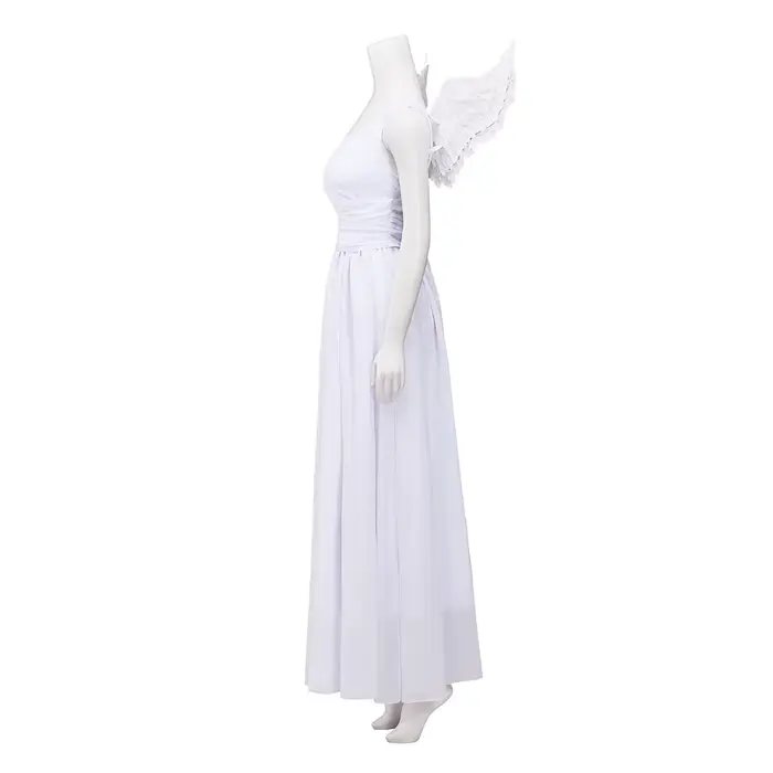Robe d'ange Cosplay Juliette, Costume de film Romeo et Juliette, robe blanche élégante et Sexy avec ailes, tenues de princesse pour fête d'halloween
