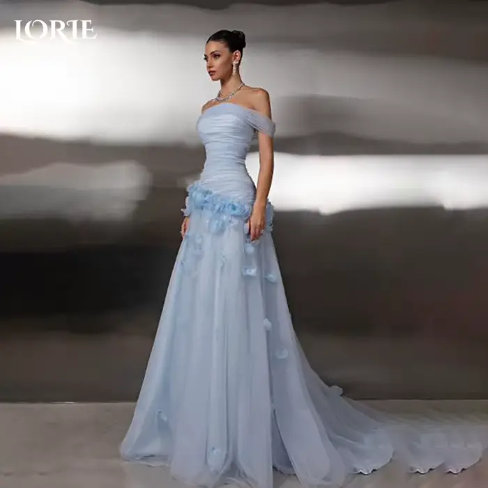 LORIE – robe de soirée de luxe bleue